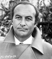 Robert Loggia wearing a coat outdoors - Photo Print