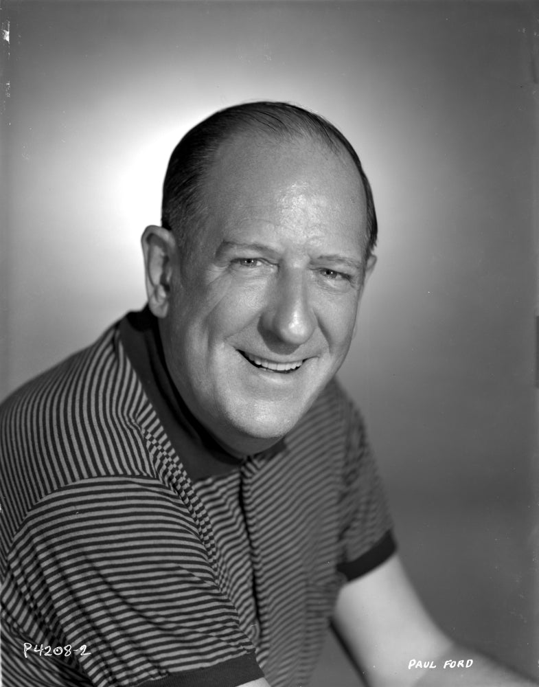 Paul Ford Smiling Photo Print - Classic Actor Portrait