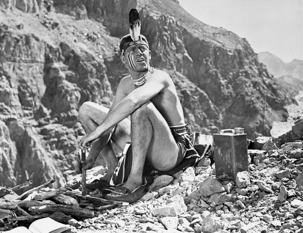 Jerry Lewis dressed as a Native American photo print