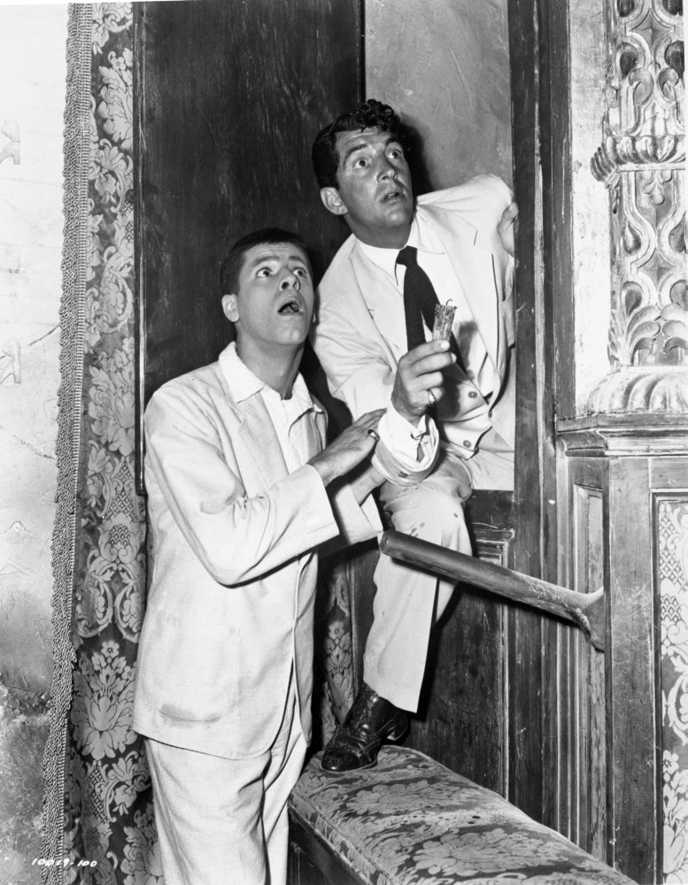 Martin and Lewis Scared Photo Print showcasing classic comedy
