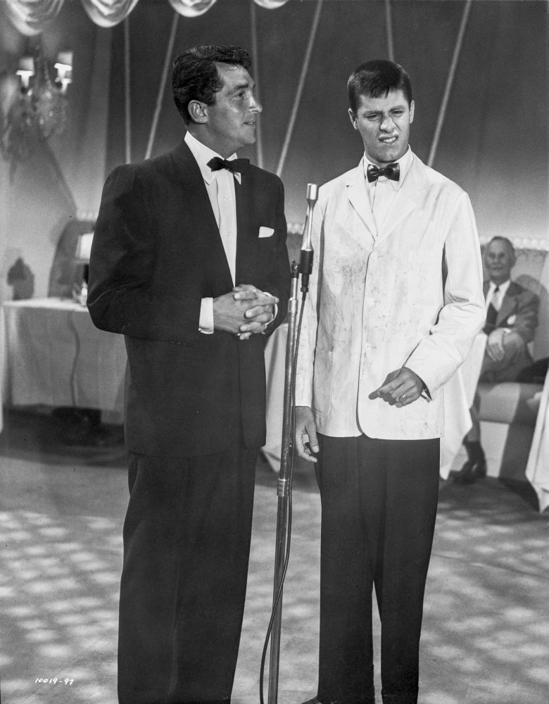 Dean Martin and Jerry Lewis formal scene photo print.