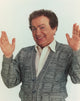 Jackie Mason posed in sweater portrait photo print.