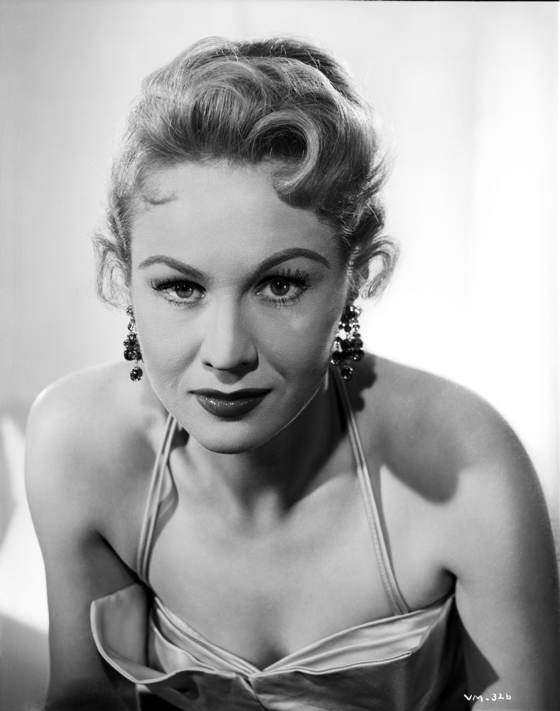 Virginia Mayo stunning portrait photo print against a white background.