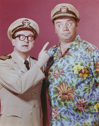 McHale's Navy photo print featuring two men posed against a vibrant pink background.