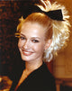 Karen Mulder smiling in black fur coat portrait photo print