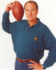 Craig Nelson portrait photo print in blue polo with football.
