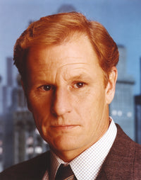 NYPD Blue Portrait in Plaid Polo Photo Print showcasing a character in plaid.