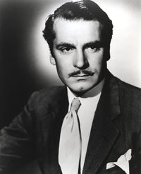 Laurence Olivier Photo Print with Moustache, classic cinema artwork.