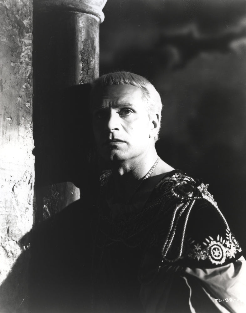 Laurence Olivier in Hamlet Photo Print capturing a classic theatrical moment.