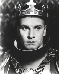 Laurence Olivier wearing a crown in Henry V photo print