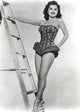 Debra Paget photo print on a ladder, vintage film decor