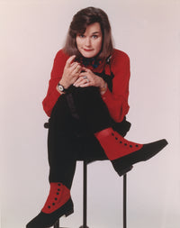 Paula Poundstone portrait photo print in formal outfit