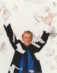 Regis and Kathie Portrait in Formal Suit Throwing Money Photo Print