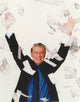 Regis and Kathie Portrait in Formal Suit Throwing Money Photo Print