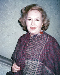 Doris Roberts portrait in plaid shawl photo print