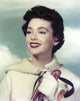 Close-up portrait photo print of Barbara Rush looking sideways