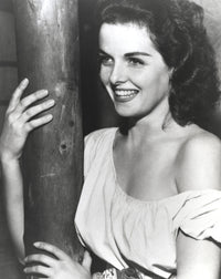 Jane Russell portrait photo print in white shoulder dress
