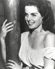 Jane Russell portrait photo print in white shoulder dress