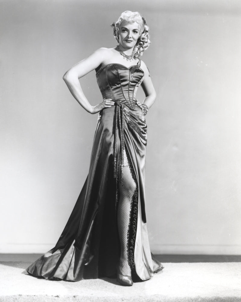 Jane Russell in a velvet strapless dress photo print