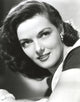 Jane Russell portrait photo print in pearl earring and black velvet dress