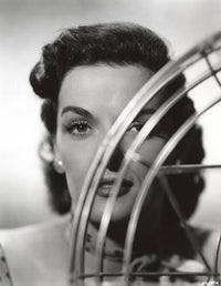 Jane Russell Portrait in Polka Dot Scoop-Neck Dress Photo Print