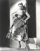 Jane Russell posed in silk floral strap dress photo print.