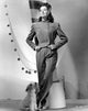 Rosalind Russell smiling with a dog photo print