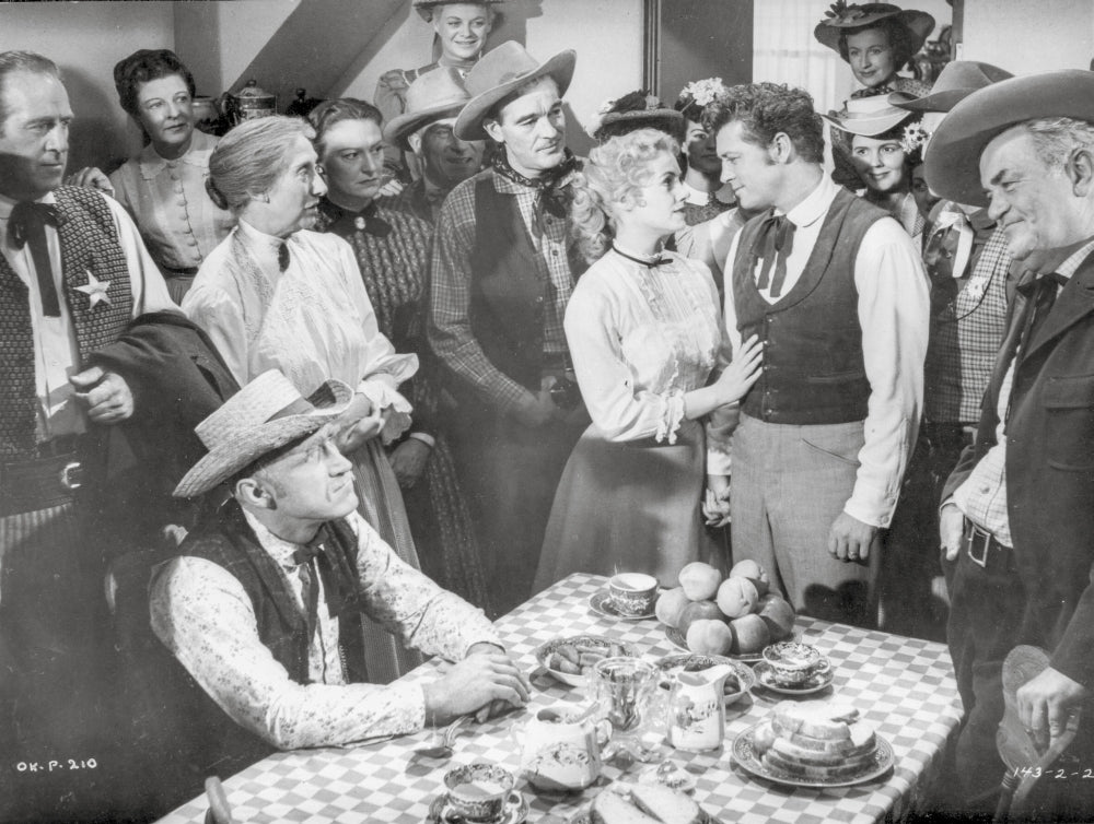 Oklahoma Gathering Scene Black and White Photo Print