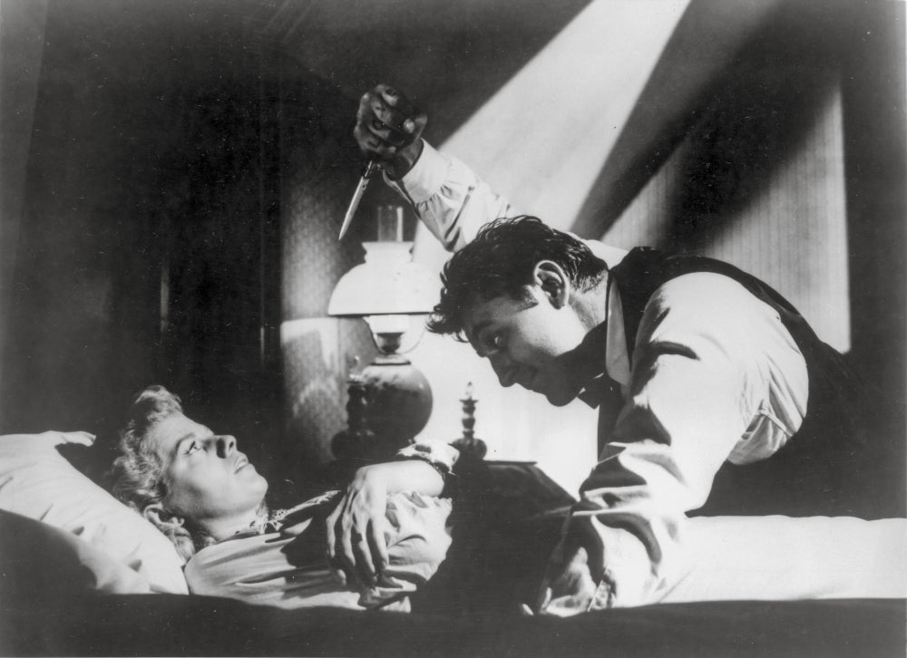Night of the Hunter murder scene black and white photo print