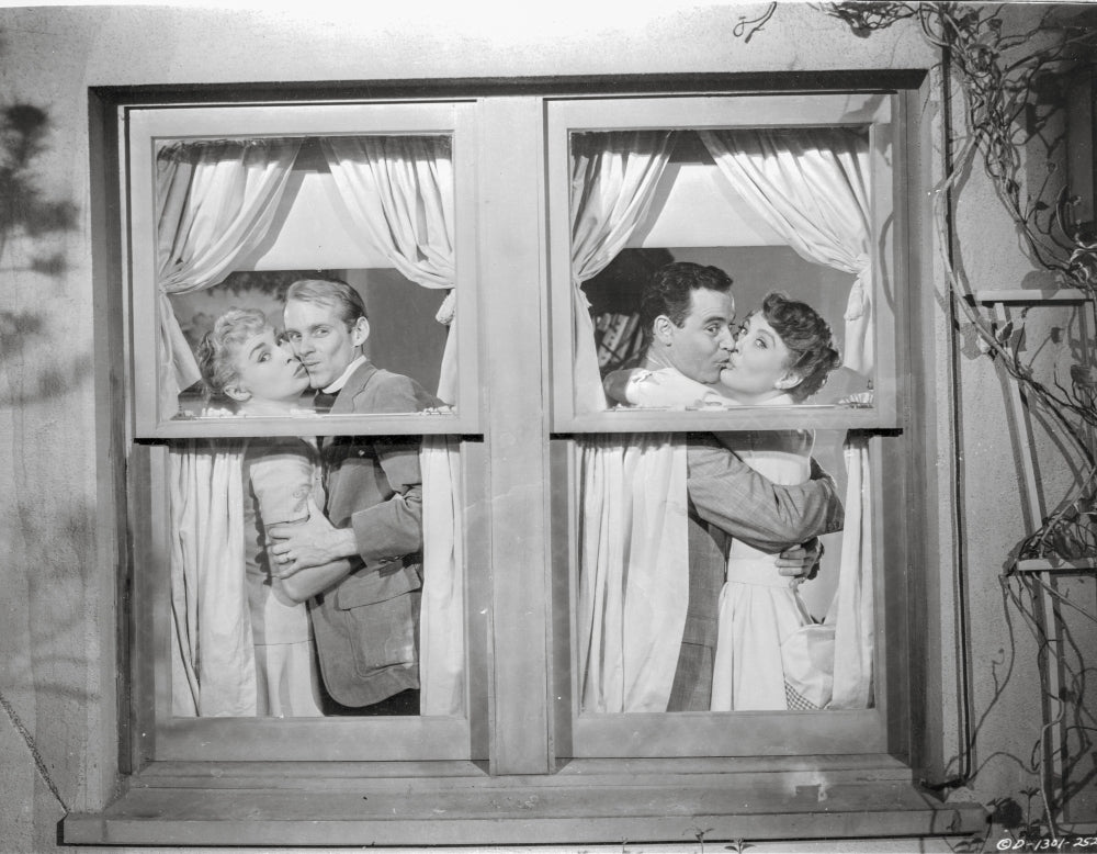 My Sister Eileen couple behind window pane photo print.
