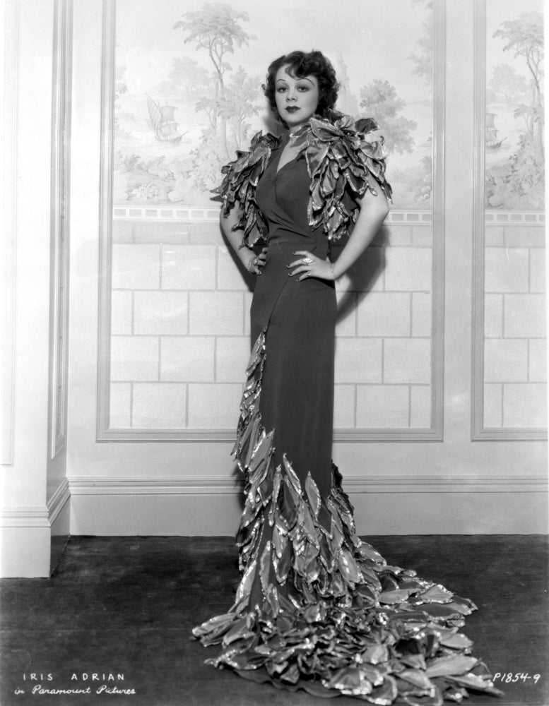 Iris Adrian in an embellished dress photo print