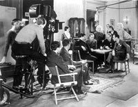 Iris Adrian on a Film Set Photo Print showcasing classic cinema.