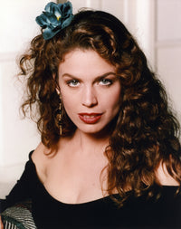 Megan Gallagher Off Shoulder Top Photo Print with Flower in Hair