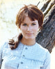 Susan Clark posed in blue dress photo print