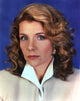 Jill Clayburgh Portrait in Blue Background Photo Print