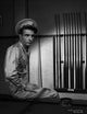 Montgomery Clift seated at billiard table photo print