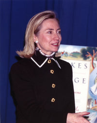 Bill Clinton posed in black blouse photo print