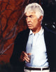 James Coburn Posed in Black Coat Photo Print