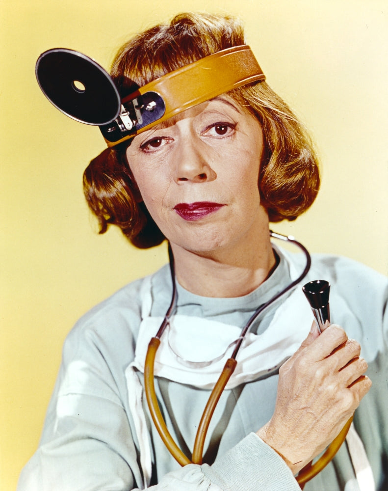 Imogene Coca posed in doctor uniform photo print.