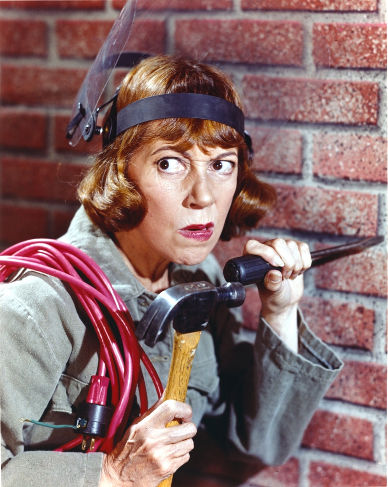 Imogene Coca posed in a brick background photo print