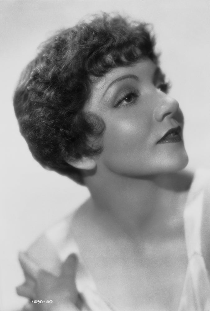 Claudette Colbert in white tank top portrait photo print