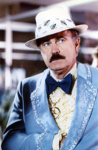 Dabney Coleman posed in a blue coat photo print