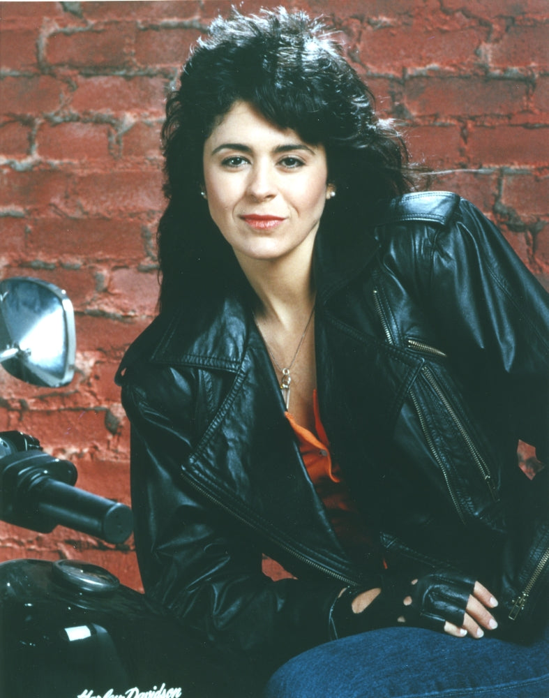 Maria Alonzo in Leather Jacket Photo Print