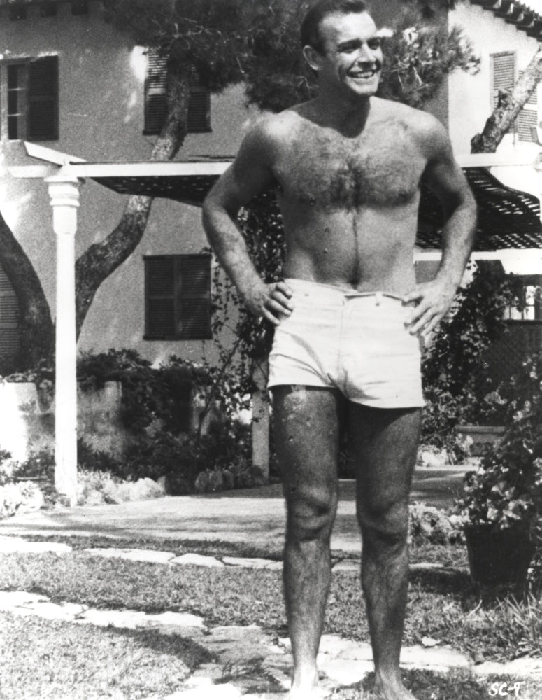 Sean Connery in swimming trunks photo print.
