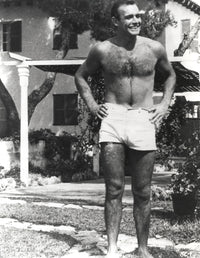 Sean Connery in swimming trunks photo print.