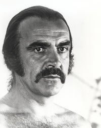 Sean Connery Photo Print with Moustache - Classic Hollywood