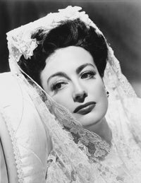 Joan Crawford wearing a veil photo print