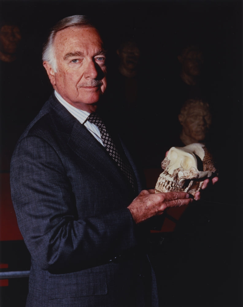 Walter Cronkite posed in blue tuxedo photo print