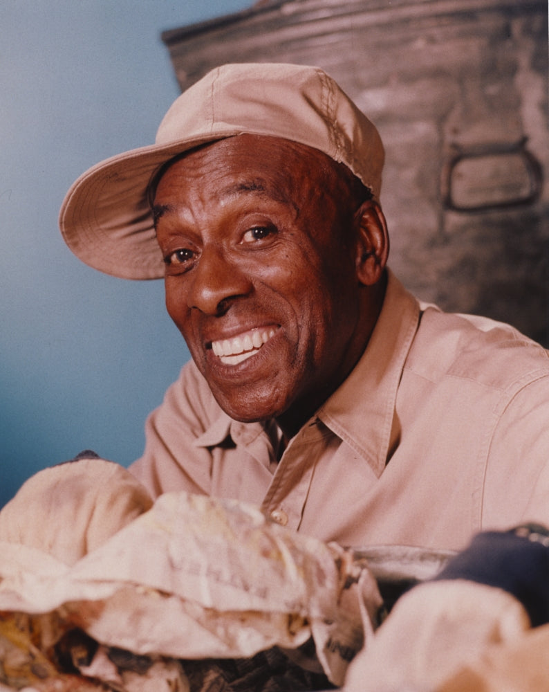 Scatman Crothers portrait photo print in a brown polo shirt.