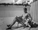 Douglas Fairbanks Jr. shirtless photo print capturing classic Hollywood charm.